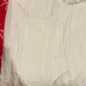 Wild Fable Ivory Spaghetti Strap Bodysuit